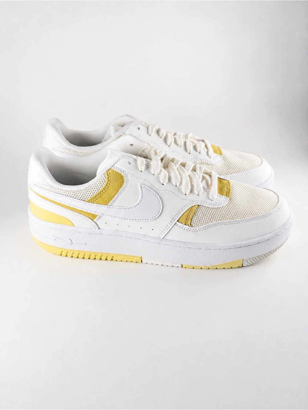 Size 9.5M- Nike Gamma Force Soft Yellow Sneakers with Mesh Accents